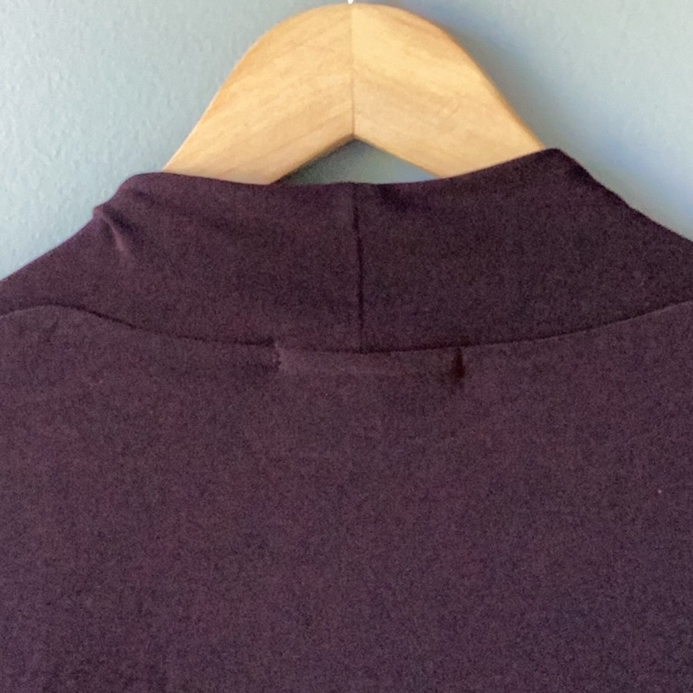 SYMPLI Deep V Neck Tunic with 3/4 Sleeve Eggplant Size 6 - Picture 5 of 8